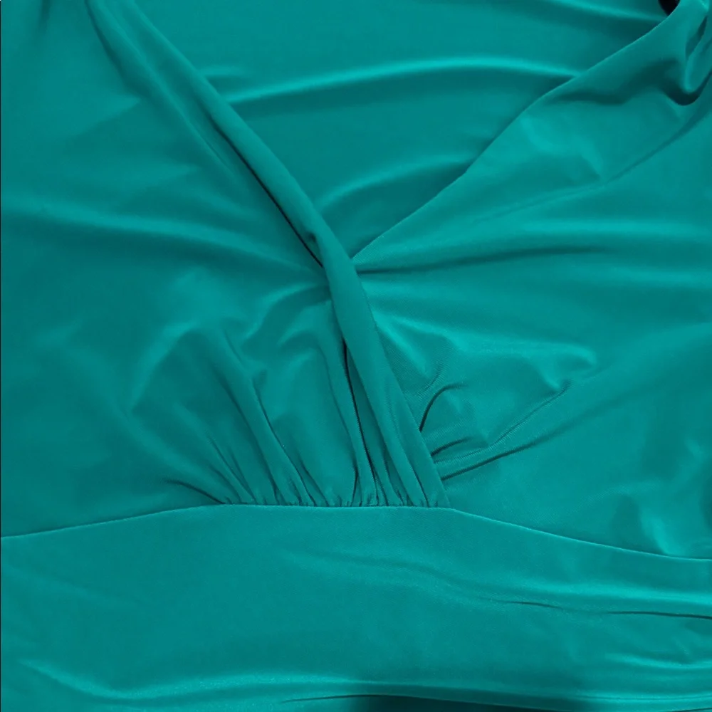 Ralph Lauren Teal Long Sleeve Dress - Picture 3 of 4